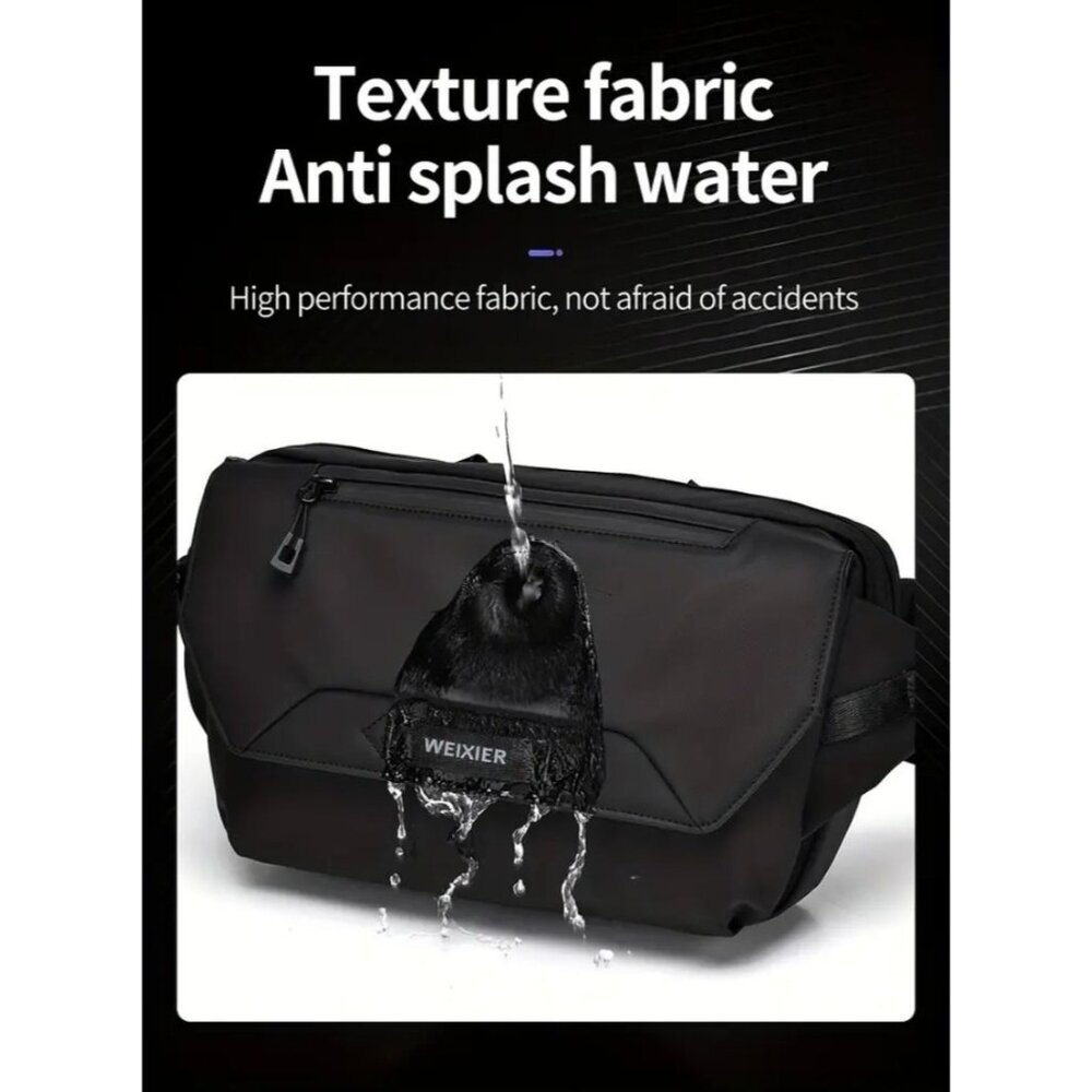 New Wexier Anti-Splash Water Texture Fabric Bag With Multiple Pockets & Magnetic - Picture 5 of 10